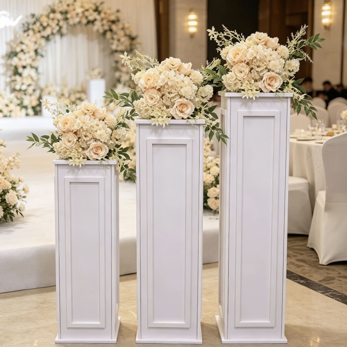 Supply Wedding Venue - ウェディング小道具 PVC製ローマ風柱 屋外ウェディング会場レイアウト ロードガイド お祝いパーティー用品