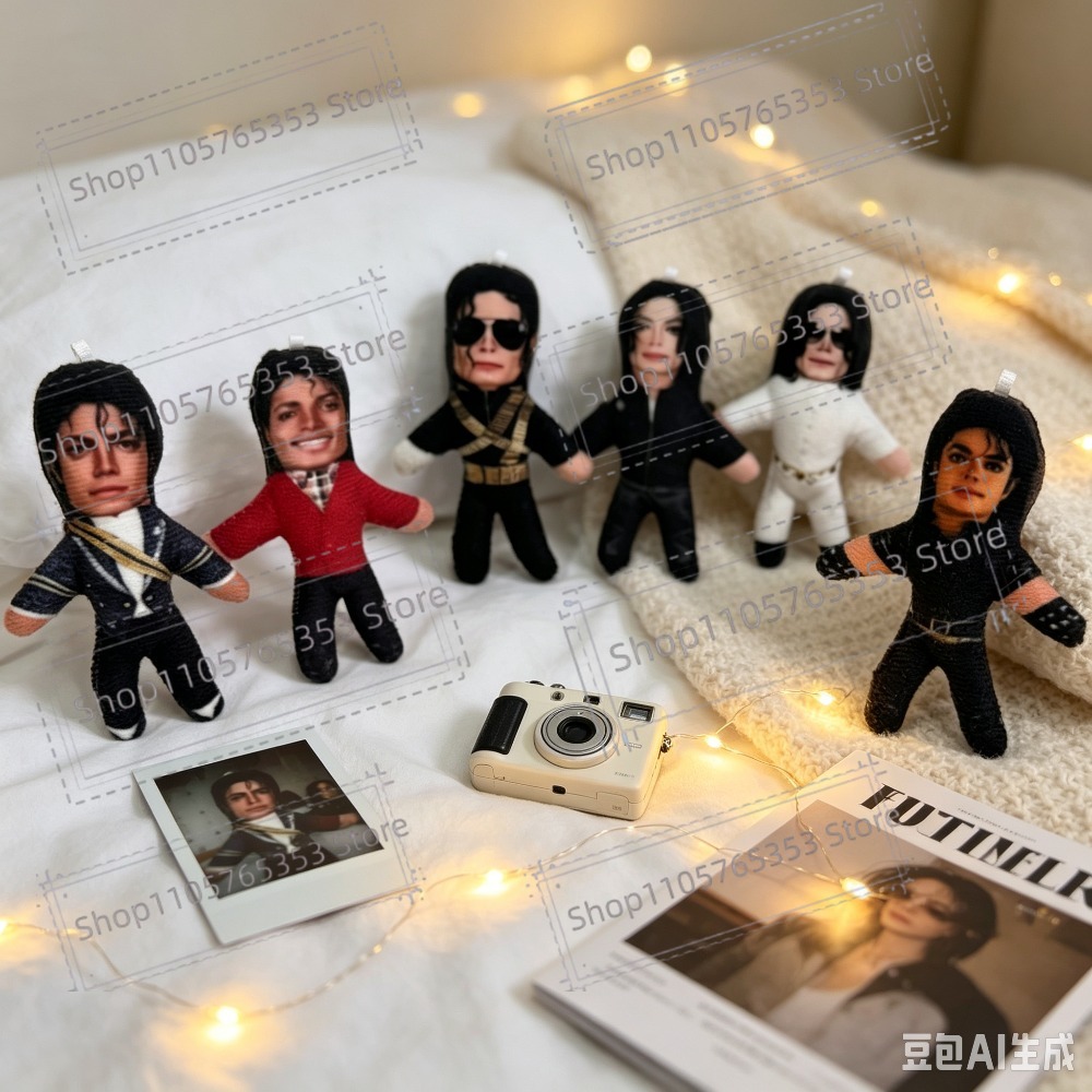 Wedding Decoration Supply - 新作6スタイル 10cm マイケル・ジャクソン コスプレ小道具 ぬいぐるみ フィギュア