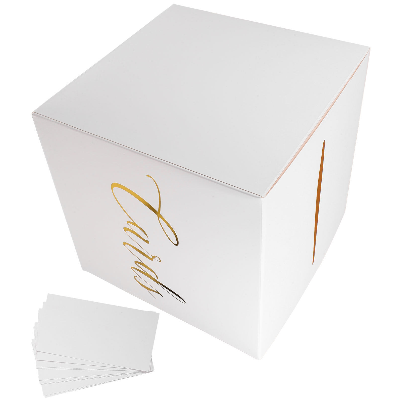 Wedding Card Box - ウェディングカードボックス1セット エレガントな紙製ギフトボックス カード、封筒、ポストカード、小さなギフト用 ウェディングレセプション装飾 素朴なテーマ