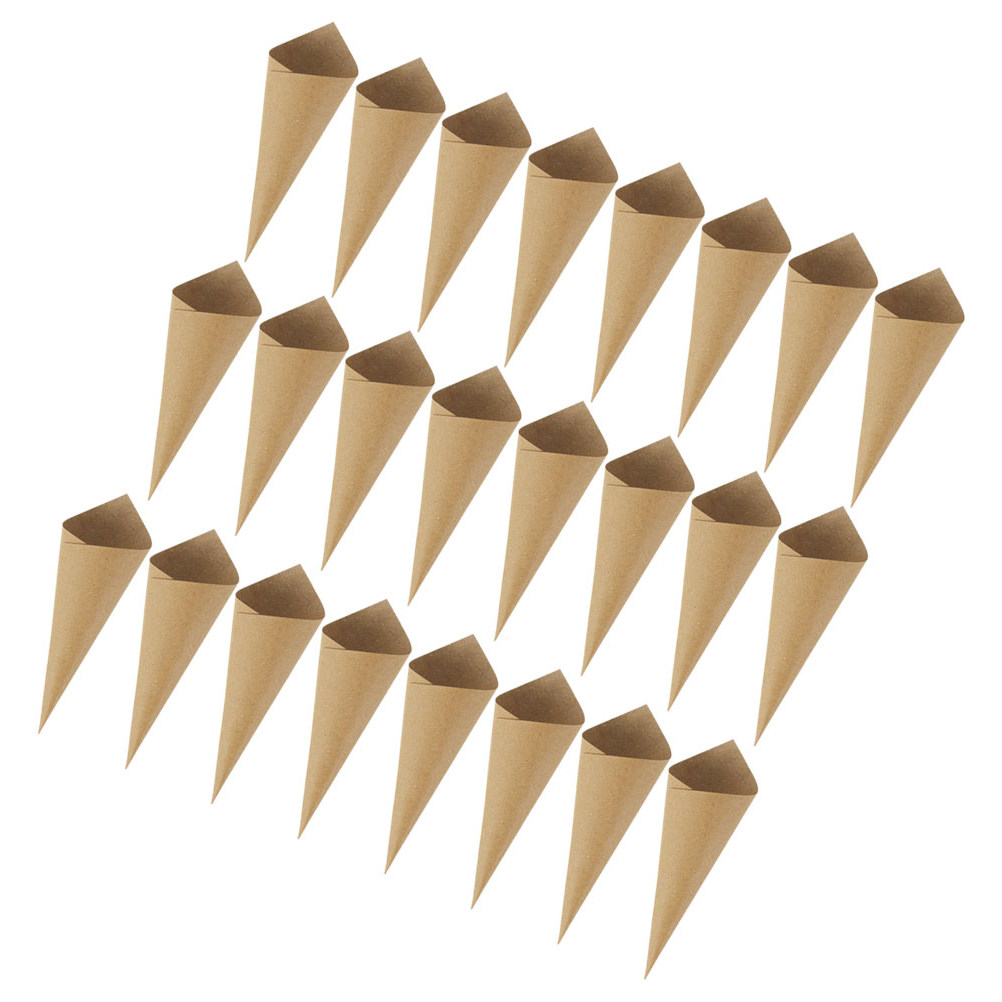 Papercraft Supply Confetti - 90個入り、紙製の花びら型コーン、折りたたみ式、クラフト用、結婚式やパーティーの装飾用品、花びらコーン