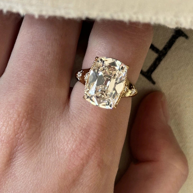Wedding Superstar - プレミアムスターリング 10 カラットジルコンスーパーフラッシュフィンガージュエリーアンティークヴィンテージ枕結婚指輪女性用 KOFSAC