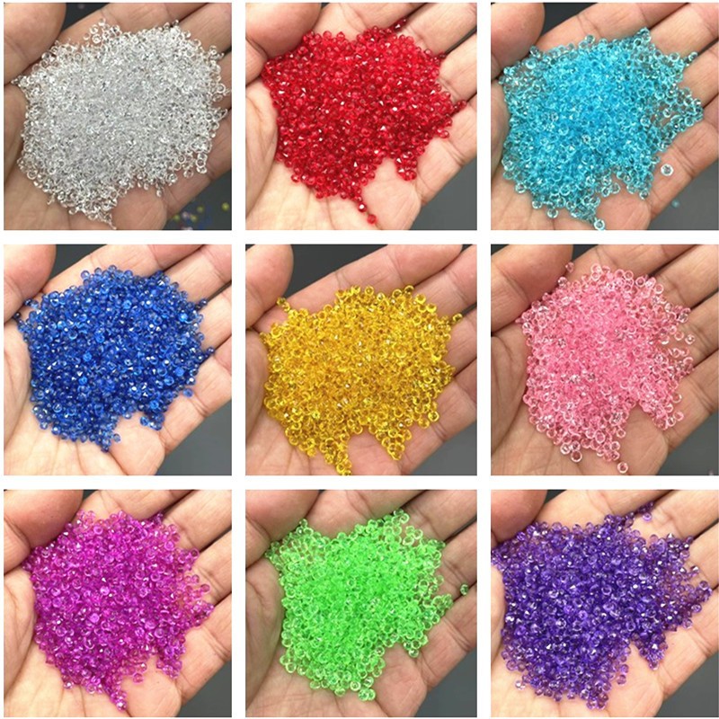 3000個 ミニクリスタル フェイクダイヤモンド アクリルラ - Wedding Decoration Supply のレビューと価格