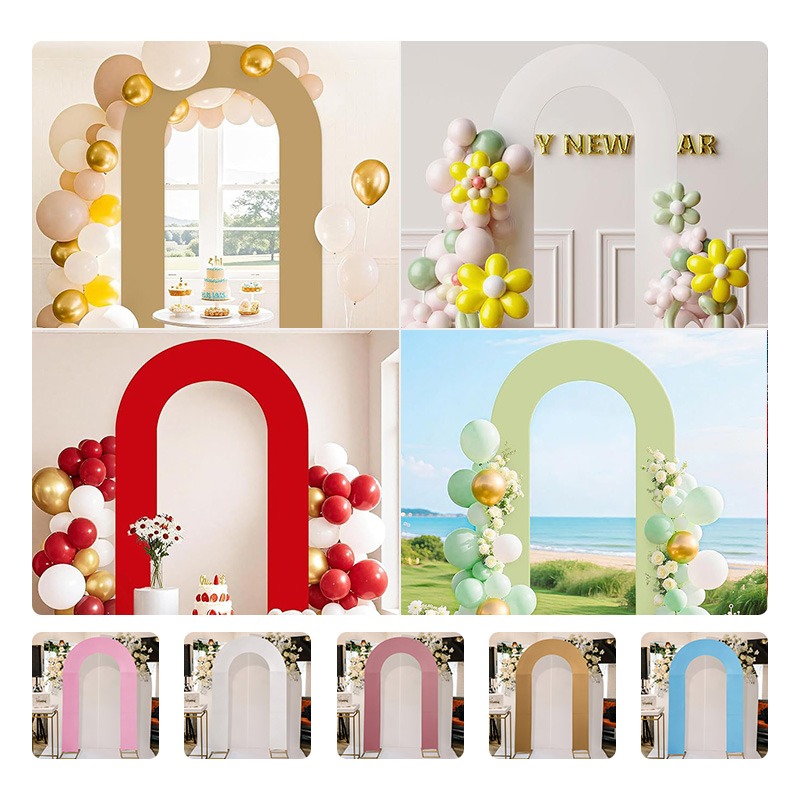 高弾性U字型アーチバックドロップカバー 誕生日 ベビーシャワ - Wedding Support のレビューと価格