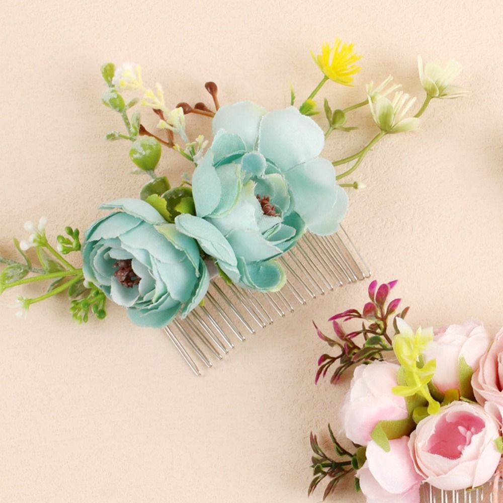 女性のための偽の花の弓,素朴なスタイル,花の葉,ヘアアクセサ - Wedding Ceremony Supply のレビューと価格