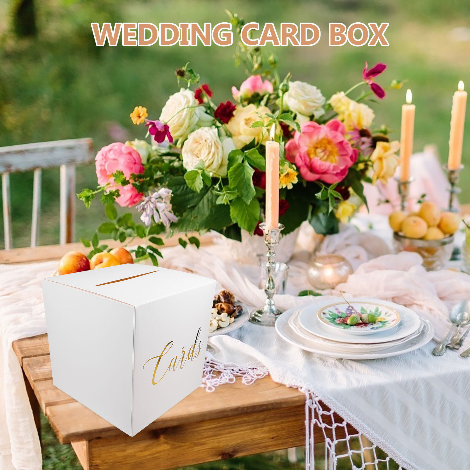 ウェディングカードボックス1セット、丈夫な紙製ギフトボックス - Wedding Card Box のレビューと価格