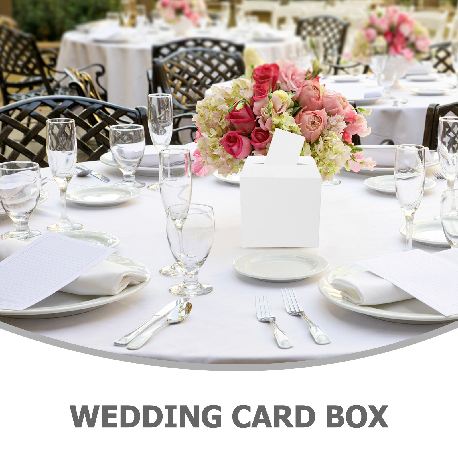 1個入り ウェディングカードボックス 白い紙製で丈夫なカード - Wedding Card Box のレビューと価格
