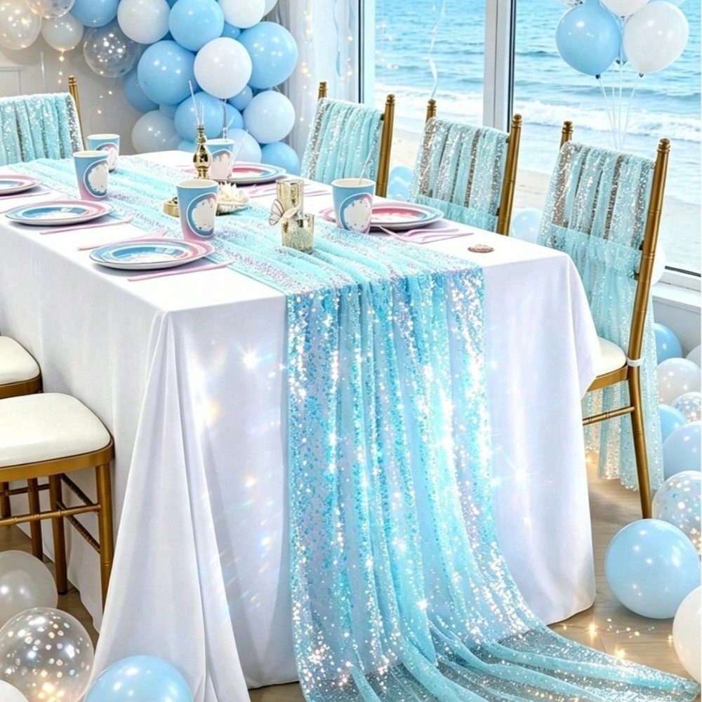 装飾テーブルランナー スパンコールテーブルランナー スパンコ - Table Runner Sequin のレビューと価格