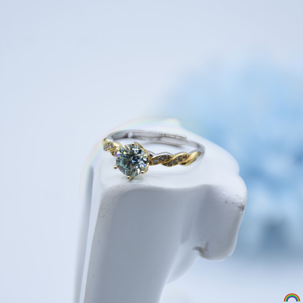 S925 シルバー象嵌モアッサナイト ダイヤモンド リング、 - Wedding Superstar のレビューと価格