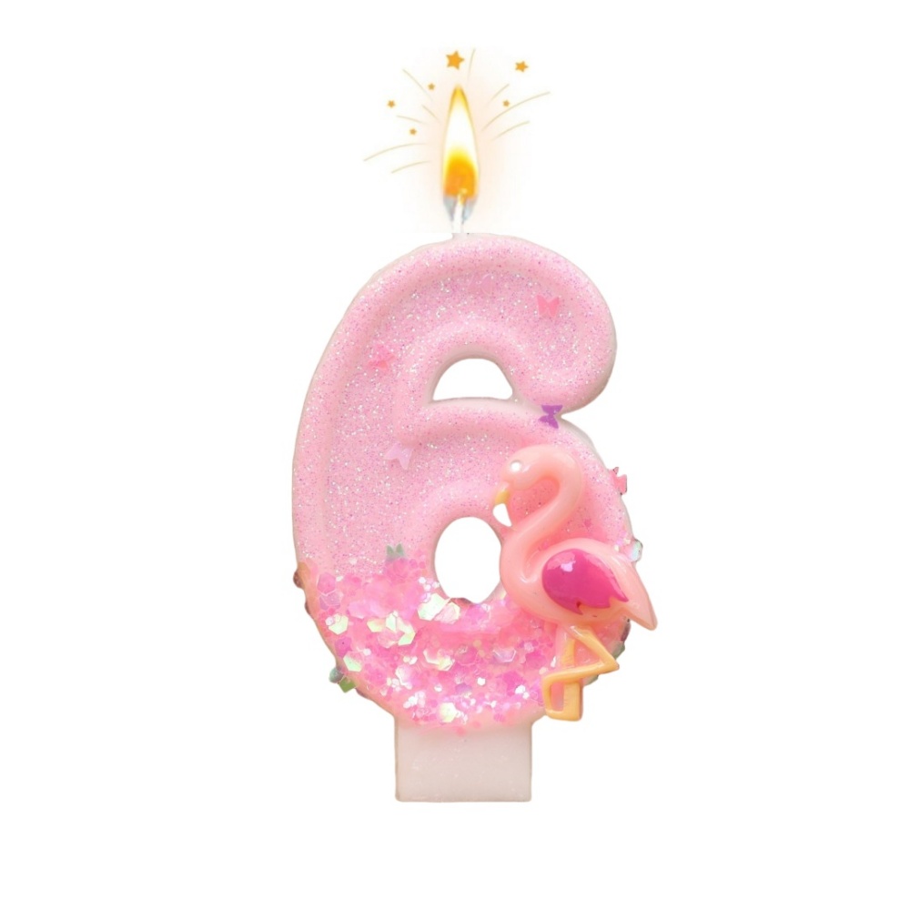 新しい0-9数字のバースデーキャンドル、オリジナルピンクグラ - Unity Candle Set のレビューと価格