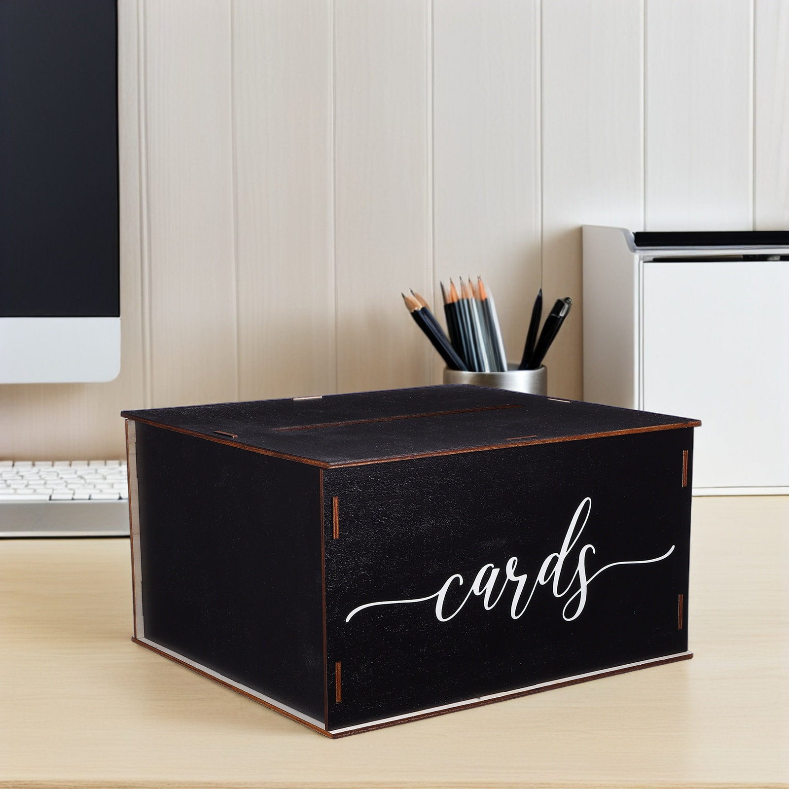 木製カードボックス ウェディング用 ラスティック封筒ホルダー - Wedding Card Box のレビューと価格