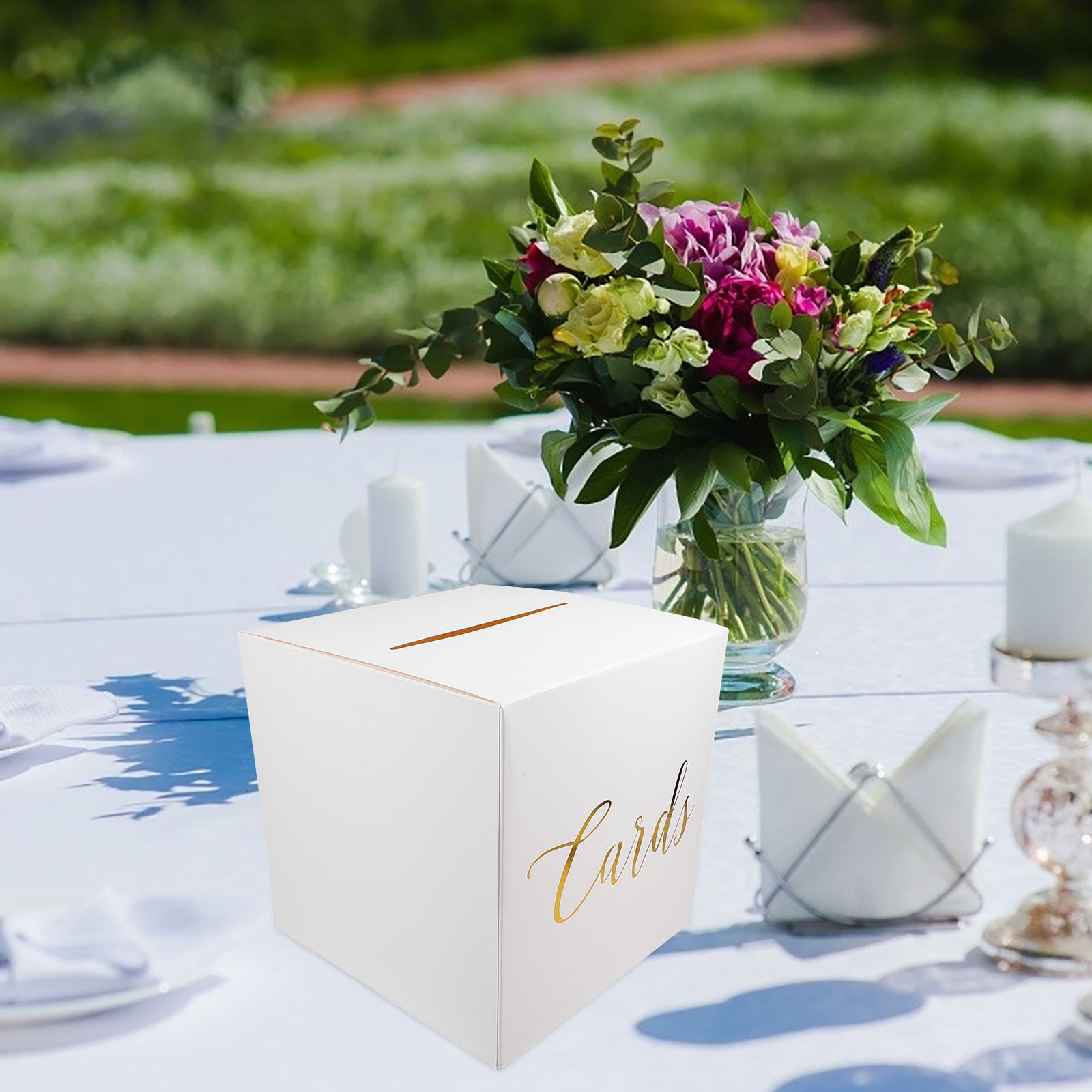 ウェディングカードボックス1セット エレガントな紙製ギフトボ - Wedding Card Box のレビューと価格
