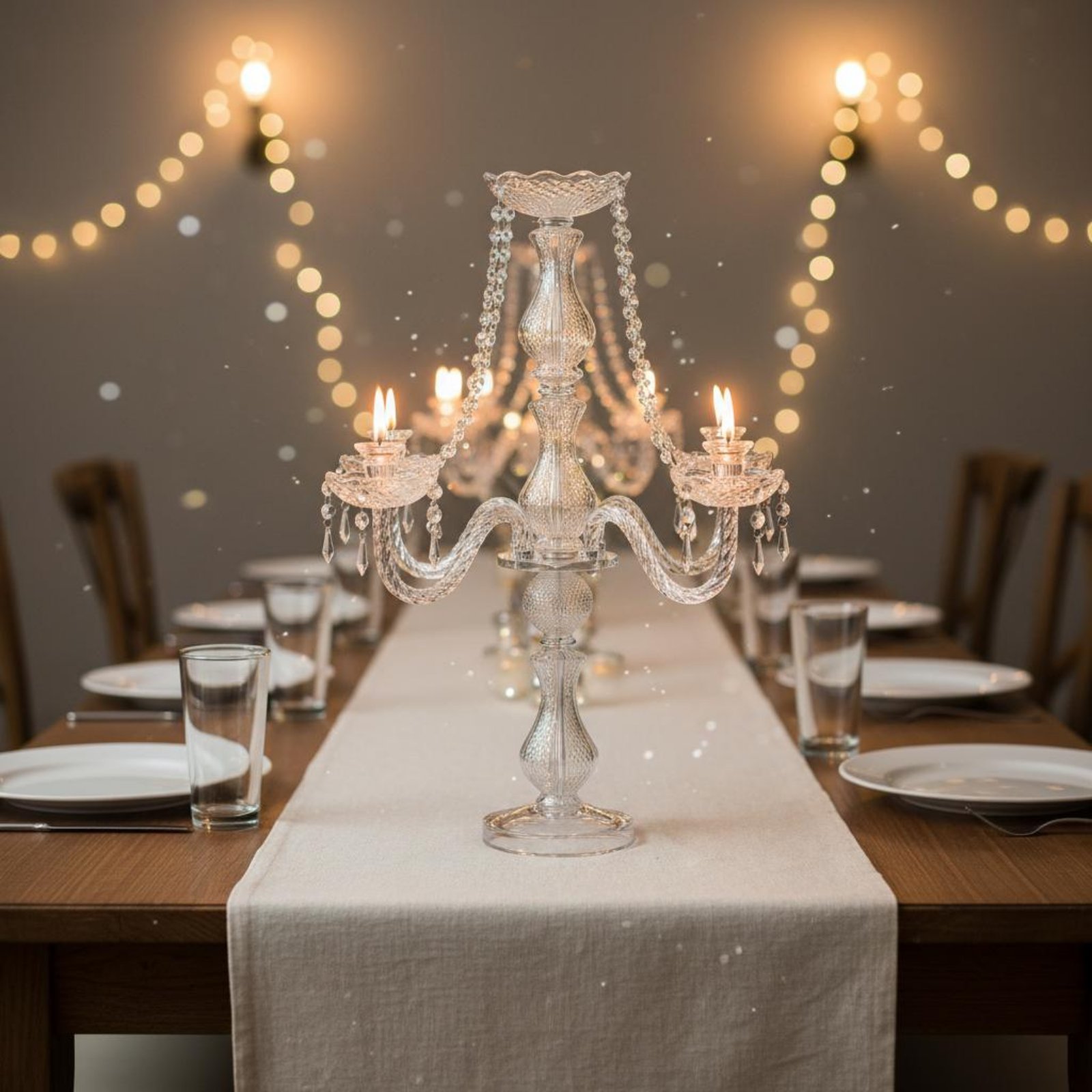 クリスタル燭台 エレガントなウェディング燭台 クリスタルキャ - Wedding Decoration Supply のレビューと価格