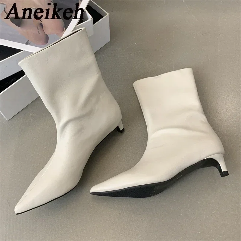 Aneikeh 新ファッションポインテッドトゥアンクルブーツ - Wedding Fx のレビューと価格