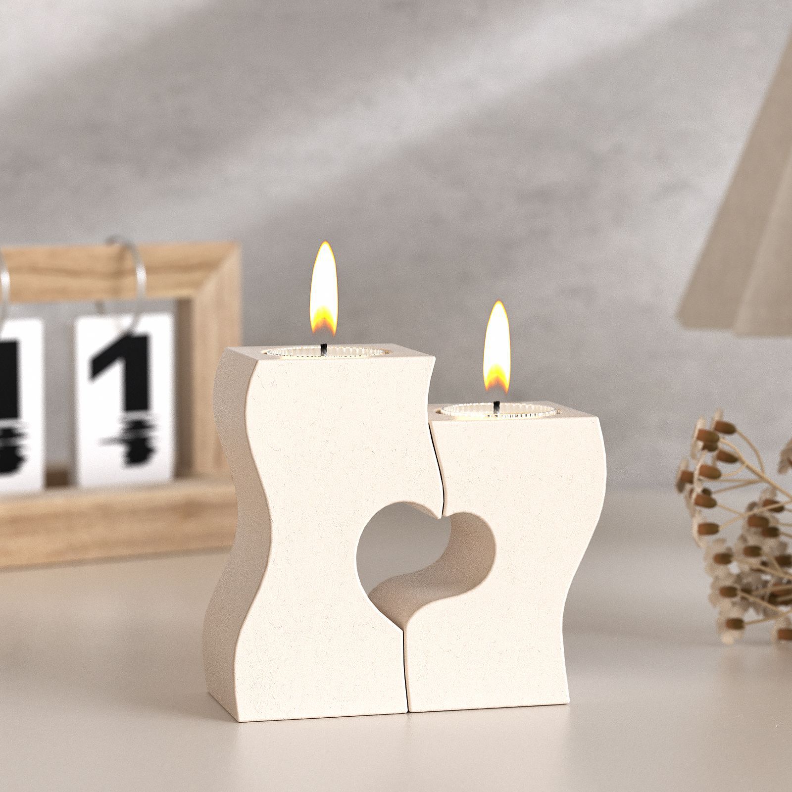 S ハート燭台シリコーン金型 DIY キャンドルホルダー石膏 - Unity Candle Set のレビューと価格