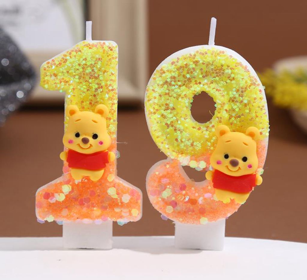 アニメ 0-9 番号キャンドルかわいいくまのプーさんキャンド - Unity Candle Set のレビューと価格