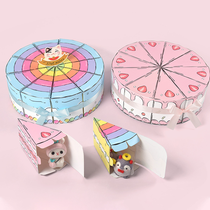 三角形のケーキ型紙製ギフトボックス。クリエイティブなキャンデ - Wedding Decoration Supply のレビューと価格
