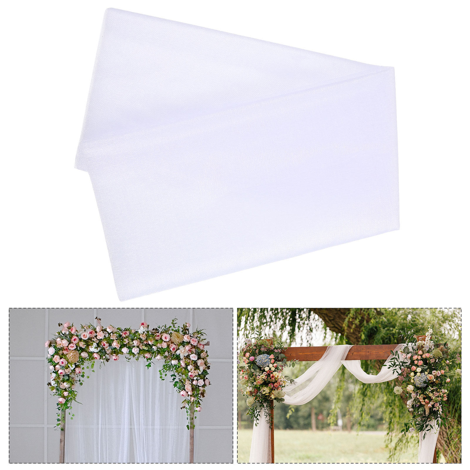 ウェディングアーチ用ドレープ1セット オーガンザ生地 バック - Wedding Ceremony Supply のレビューと価格