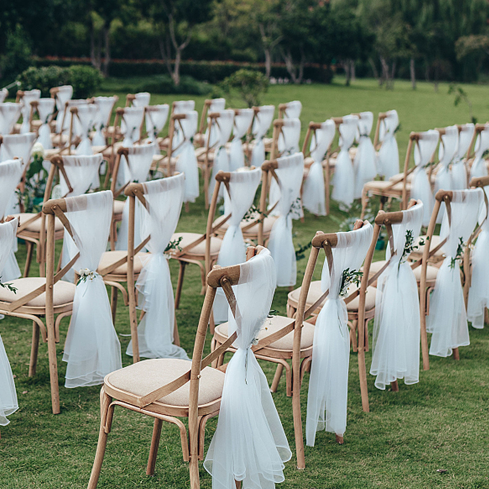 ウェディングアーチ用ドレープ1セット オーガンザ生地 バック - Wedding Ceremony Supply のレビューと価格